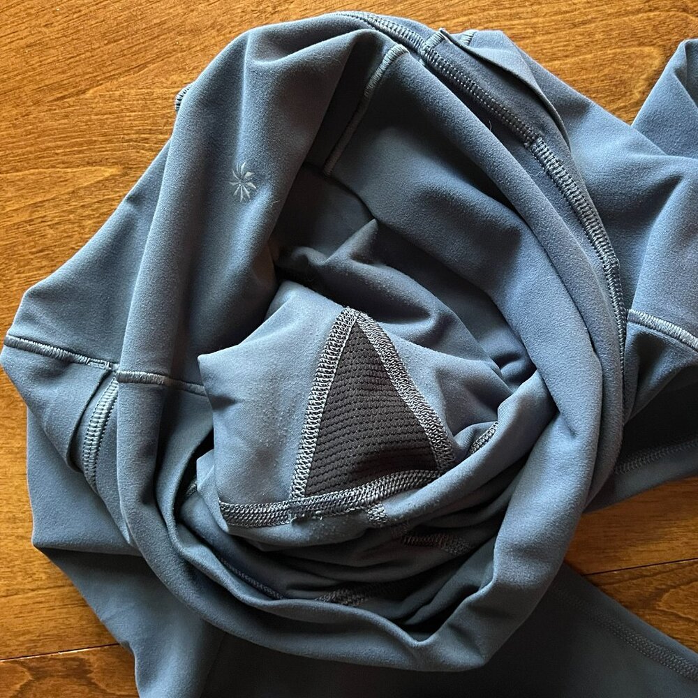Athleta "Transcend Stash Tight" slate blue leggings S - Picture 8 of 10